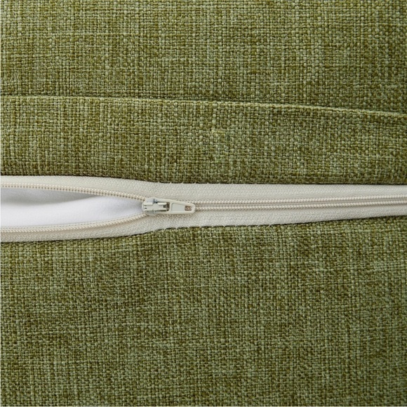 Farmhouse Mid Century Modern Bohemian Decorative Green Linen Pillow Case Cover - Picture 4 of 15